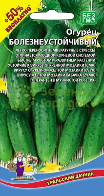 Огурец Болезнеустойчивый УД 10шт +50% БЕСПЛАТНО Огурец Болезнеустойчивый УД 10шт +50% БЕСПЛАТНО