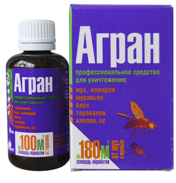 Агран средство для уничтожения насекомых 50мл Агран средство для уничтожения насекомых 50мл