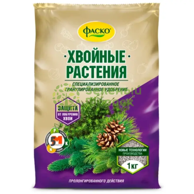 Удобрение минеральное Фаско 5М-гранула "Для хвойных растений" 1кг Удобрение минеральное Фаско 5М-гранула "Для хвойных растений" 1кг