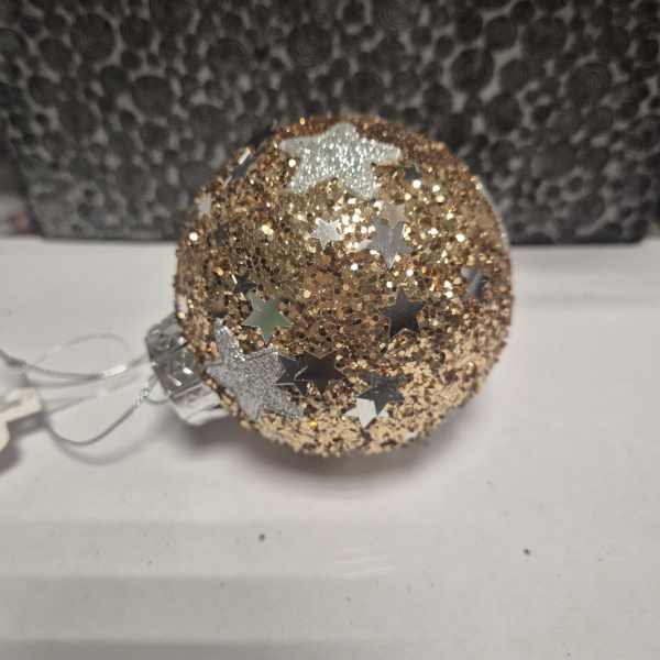 Фигура новогодняя ШАР, пластик, асс/3, д.8 см, арт. 740160 (только самовывоз)