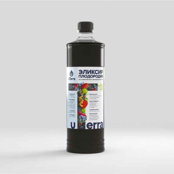 Удобрение органическое Эликсир плодородия. Здоровые ягоды uTerra 1л Удобрение органическое Эликсир плодородия. Здоровые ягоды uTerra 1л