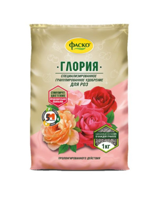 Удобрение минеральное 5М-гранула Глория для роз Фаско 1 кг Удобрение минеральное 5М-гранула Глория для роз Фаско 1 кг