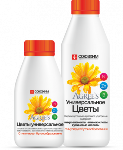Жидкое органоминеральное удобрение Agree`s ЦВЕТЫ УНИВЕРСАЛЬНОЕ 0,25 л
