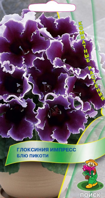 Глоксиния Импресс Блю Пикоти (ЦВ) 5шт Глоксиния Импресс Блю Пикоти (ЦВ) 5шт