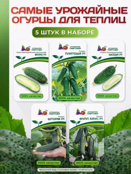 Набор "Самые урожайные огурцы для теплиц" 1шт Набор "Самые урожайные огурцы для теплиц" 1шт