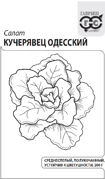 Салат Кучерявец Одесский хрустящий Удачные семена ГВ белый пакет 0,5г Салат Кучерявец Одесский хрустящий Удачные семена ГВ белый пакет 0,5г