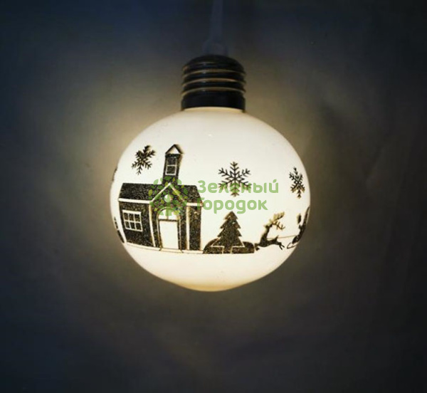 Елочное украшение ШАР С ПОДСВЕТКОЙ, 8см KF22-2051