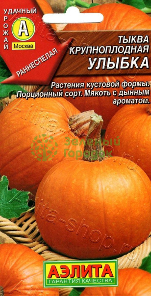Тыква Улыбка крупноплодная АЭ 2г