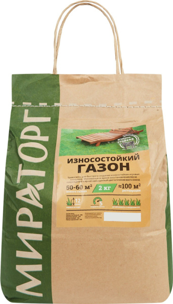 Семена газонных трав Мираторг «Износостойкий газон» 2кг