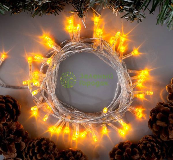 Гирлянда BH6009 c контроллером светодиод желтый 100л, 6м