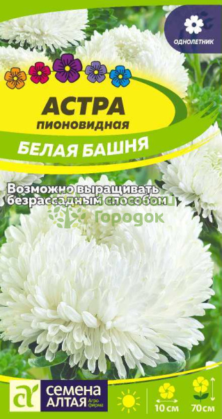 Астра Белая Башня пионовидная SA 0,2г