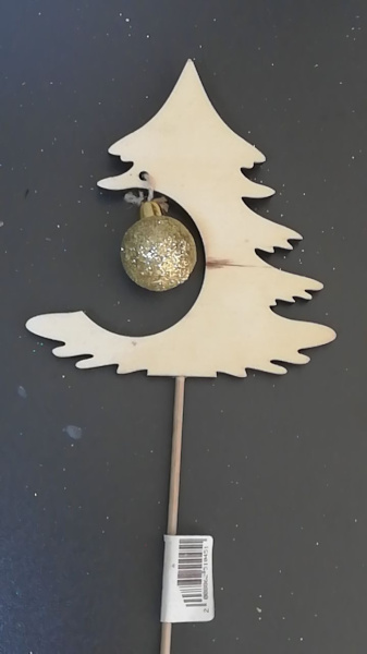 Стикер "Ель", дерево 13х12смх50см, золотой, арт. 95123821 (только самовывоз)