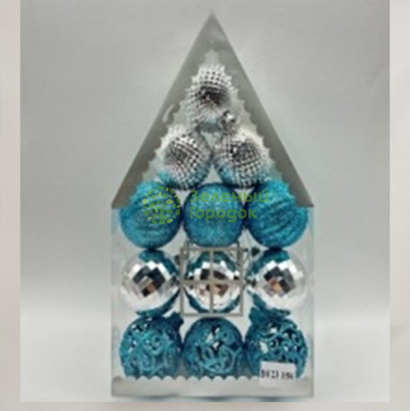 Елочное украшение «НОВОГОДНИЙ МИКС» (набор 12 шт) SIL23-156 6см