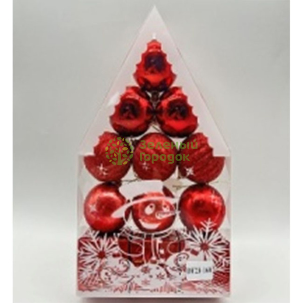 Елочное украшение «НОВОГОДНИЙ МИКС» (набор 12 шт) RED23-160 6см