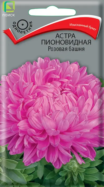 Астра пионовидная Розовая башня (ЦВ) 0,3г Астра пионовидная Розовая башня (ЦВ) 0,3г