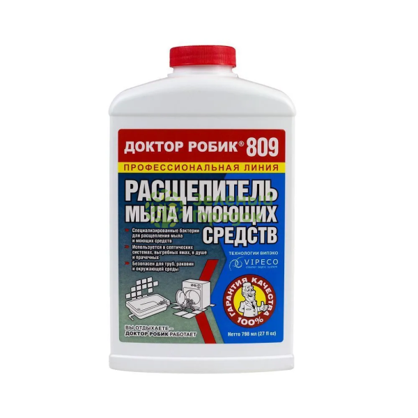 Средство Расщепитель мыла Доктор Робик-809, 798мл