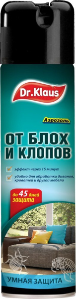 Аэрозоль от клопов и блох Dr. Klaus, 250 мл