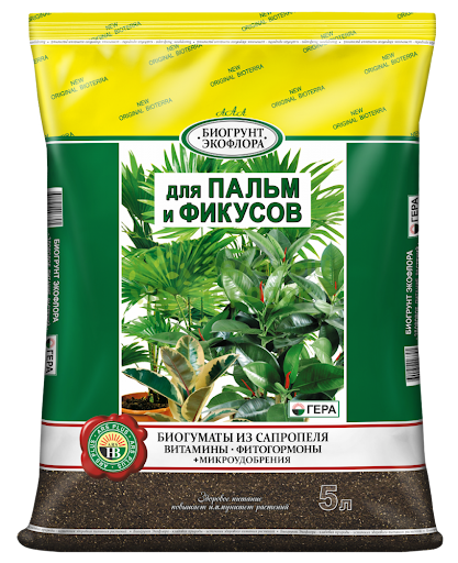 БиоГрунт Для пальм и фикусов 5л БиоГрунт Для пальм и фикусов 5л