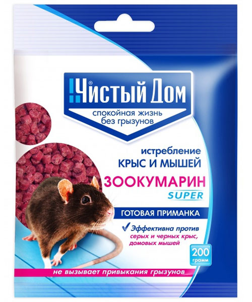 Гранулы Зоокумарин Супер Чистый Дом 200г