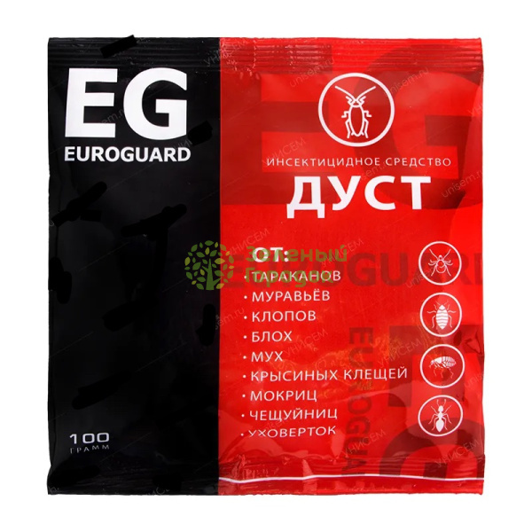 Дуст от тараканов, муравьёв, клопов Euroguard 100г Дуст от тараканов, муравьёв, клопов Euroguard 100г