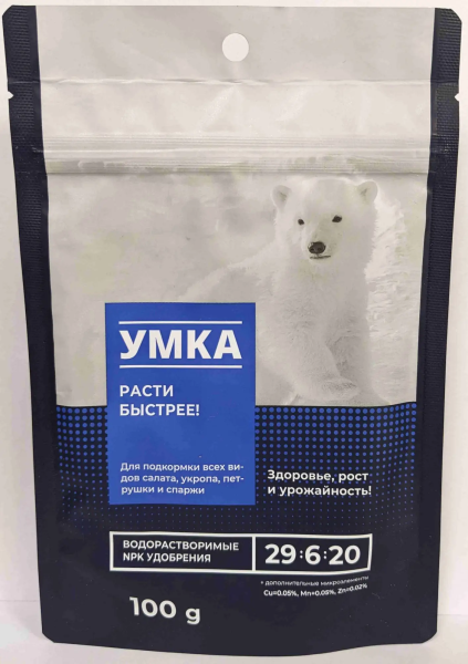Удобрение УМКА 29-6-20+МЕ 100г Удобрение УМКА 29-6-20+МЕ 100г