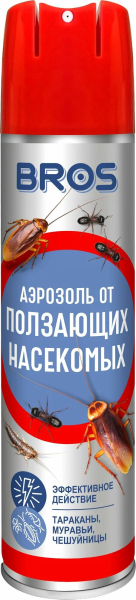 BROS аэрозоль от ползающих насекомых 400мл BROS аэрозоль от ползающих насекомых 400мл