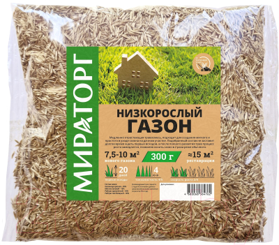 Семена газонных трав Мираторг «Низкорослый газон» 0,3кг