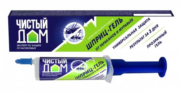 Гель универсальный от тараканов и муравьев Чистый Дом 20мл Гель универсальный от тараканов и муравьев Чистый Дом 20мл