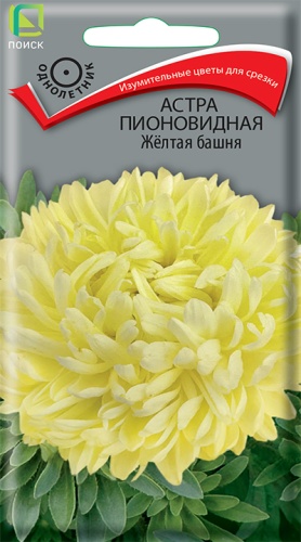 Астра пионовидная Желтая башня (ЦВ) 0,3г