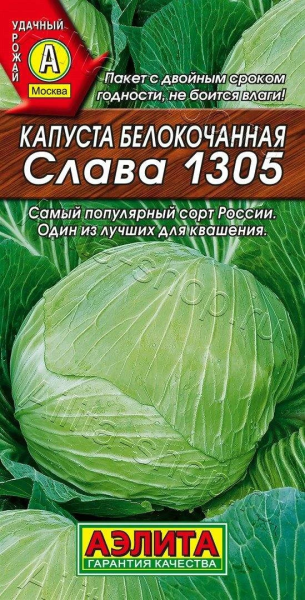 Капуста б/к Слава 1305 АЭ 0,5г Капуста б/к Слава 1305 АЭ 0,5г