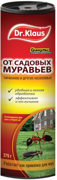 Гранулы от муравьев и других насекомых Dr.Klaus 375г Гранулы от муравьев и других насекомых Dr.Klaus 375г