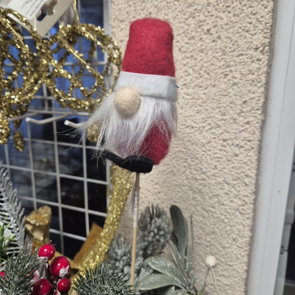 Стикер на палочке "Дед Мороз", плюш, 12x6х50cм, арт. 95123254 (только самовывоз)