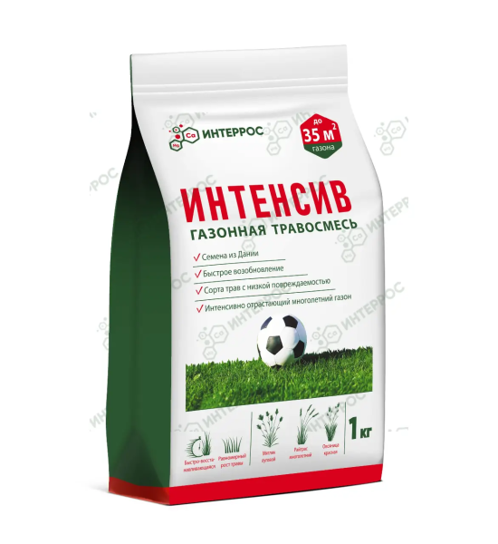 Газонная травосмесь Интеррос Интенсив DSV мешок 1кг Газонная травосмесь Интеррос Интенсив DSV мешок 1кг