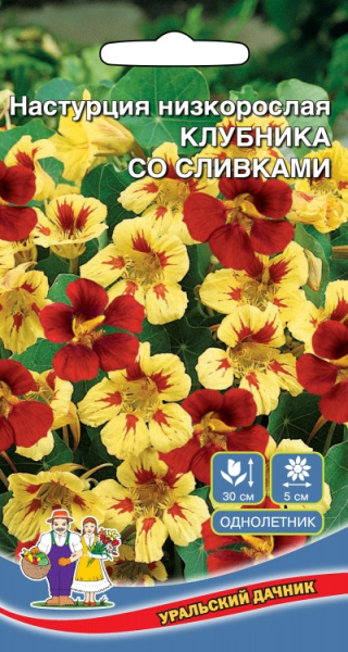 Настурция Клубника со сливками низкорослая УД 0,7г Настурция Клубника со сливками низкорослая УД 0,7г