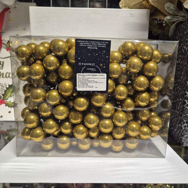 Фигура новогодняя ШАРЫ на проволоке, стекло, д.2,5 см (уп=144 шт.), арт. 713047 (только самовывоз)