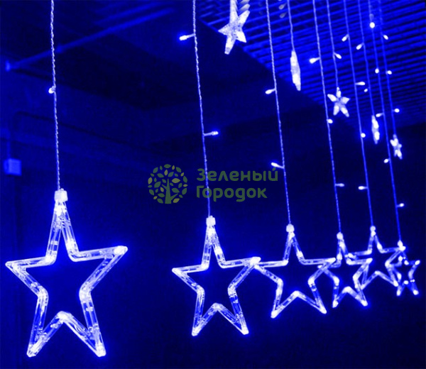 Гирлянда CL-15 c контроллером светодиод синий 138л, 2,5м