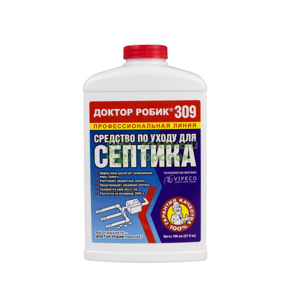 Средство по уходу за септиком Доктор Робик-309, 798мл