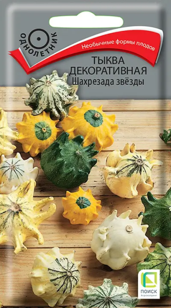 Тыква декоративная Шахрезада звёзды (ЦВ) 5шт