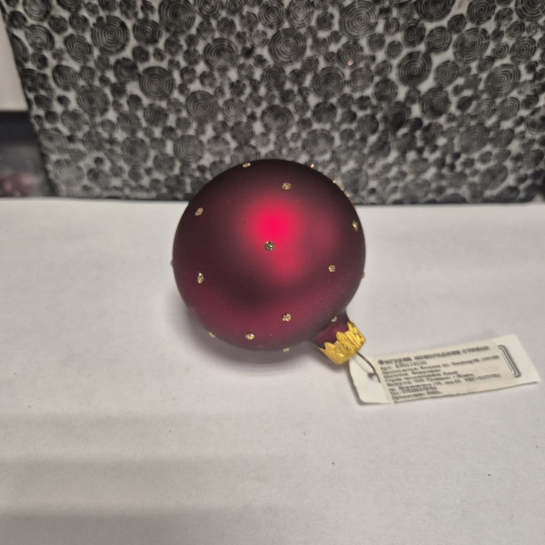 Фигура новогодняя ШАР, стекло, 6 см, асс/3, арт. AVG119100 (только самовывоз)