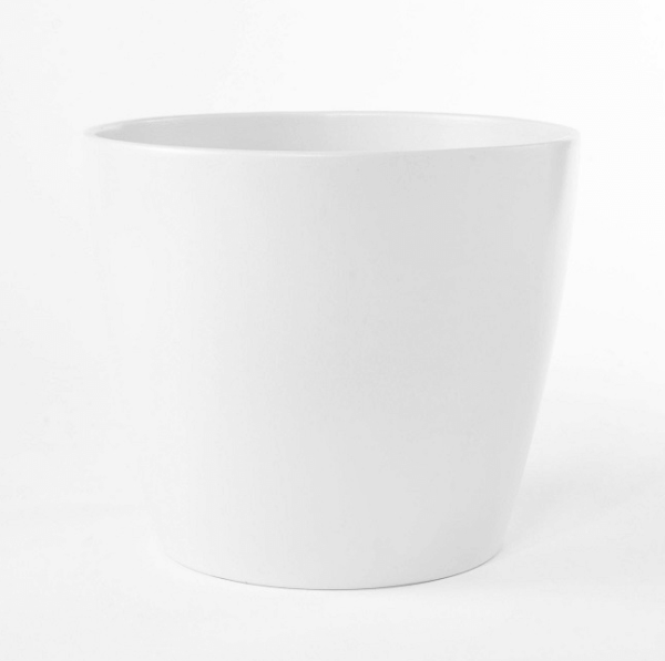 Горшок для цветов 8-29, керамика, д.29 см, белый, арт. 8-29004 (самовывоз и курьер по Минску)