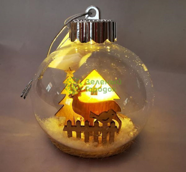 Елочное украшение ШАР С ПОДСВЕТКОЙ, 8см LD22-153