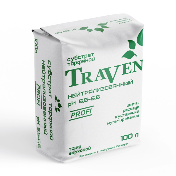 Субстрат торфяной Traven нейтрализованный 100л Субстрат торфяной Traven нейтрализованный 100л