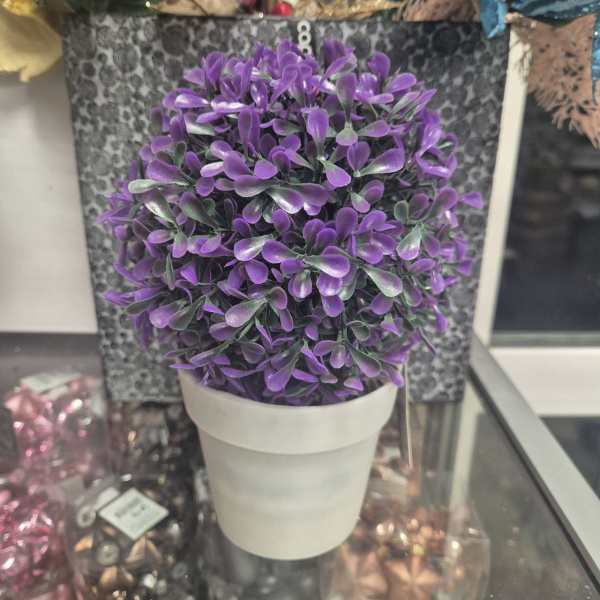 Искусственный цветок из пластика в горшке, 20 см, ассорт/4 317002500 (только самовывоз)