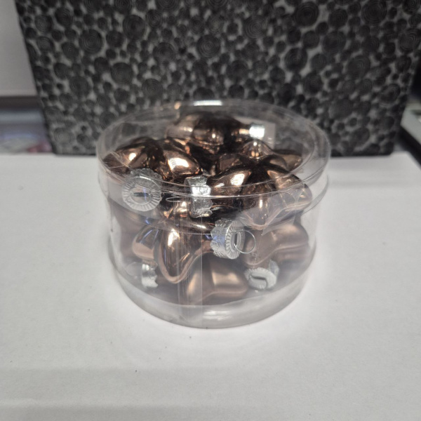 Набор фигур новогодних ЗВЕЗДЫ, стекл., 2х4,5х4см (уп=12 шт), коричневый, арт. 012147 (только самовывоз)