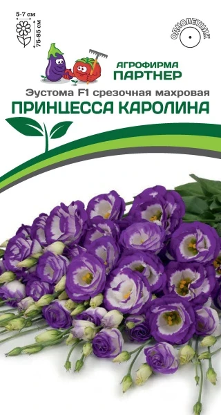 Эустома ПРИНЦЕССА КАРОЛИНА F1 голубая пикоти 5шт в амп