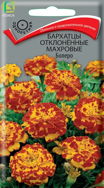 Бархатцы откл. махровые Болеро (ЦВ) 0,4г Бархатцы откл. махровые Болеро (ЦВ) 0,4г
