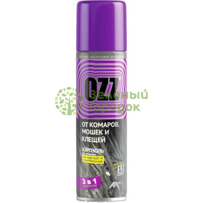 OZZ аэрозоль 3 в 1 от комаров, мошек и клещей (150 мл) OZZ аэрозоль 3 в 1 от комаров, мошек и клещей (150 мл)