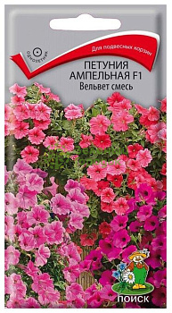 Петуния ампельная F1 Вельвет смесь (ЦВ) 5шт Петуния ампельная F1 Вельвет смесь (ЦВ) 5шт