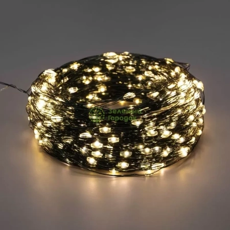 Гирлянда Роса с контроллером 100м, 1000LED, IP20, 230В, теплое белое свечение 303-296 ТЦ*