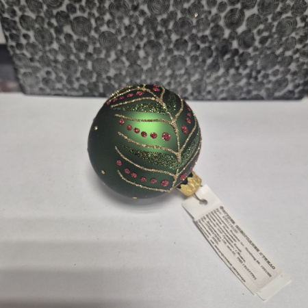 Фигура новогодняя ШАР, стекло, 6 см, асс/3, арт. AVG119100 (только самовывоз)